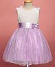 Mark & Mia Woven Sleeveless Party Dress with Mesh & Bow Applique - Purple