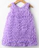 Mark & Mia Woven Sleeveless Solid Party Dress With Ruffle Detailing - Lilac