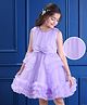 Mark & Mia Woven Sleeveless Party Dress With Bow Applique & Embroidery Detailing - Lilac