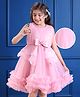 Mark & Mia Woven Sleeveless Party Dress With Bow Applique & Embroidery Detailing - Pink