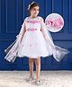 Mark & Mia Woven Cape Sleeves Party Dress With Floral Applique - White