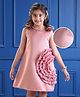 Mark & Mia Woven Sleeveless  Short length Party Dress With Floral Corsage - Pink