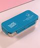 SKI Plastoware Nourish Single Wall Steel Lunch Box With Round Steel container & Steel Spoon 550 ml - Blue (Print may vary)