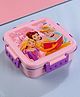 Disney by SKI Princess Square Lunch Box Steel Inner Insulated 3 Partition 600 ml - Pink