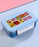 SKI Plastoware Bagel Two Compartment Steel Inner Insulated Lunch Box 480 ml - Sky Blue