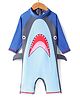 KIDLINGSS Full Sleeves Shark Printed Swimsuit - Blue
