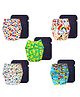 Dumbledo Premium Cloth Diaper with Leak-Proof, Absorbent 6-layer Black Insert - Dryfeel with Comfortable Fit for 3 Months to 3 Years, Pack of 5
