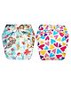 Dumbledo Premium Newborn Cloth Diaper with Integrated Cotton Insert - Antibacterial, Hypoallergenic, Smell-Free - Adjustable Fit for 0 to 6 months, Pack of 2