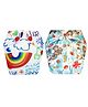 Dumbledo Premium Newborn Cloth Diaper with Integrated Cotton Insert - Antibacterial, Hypoallergenic, Smell-Free - Adjustable Fit for 0 to 6 months, Pack of 2