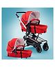 StarAndDaisy Baby Stroller Pram Travel Friendly & Multi-Purpose/Multi-Adjustment/Broad seat & Buggy for 0-48 Months Toddler Boy and Girl (Red)