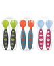 Baby Miniature Children's Baby Silicone Spoon Fork Set Eating Training Rice Paste Spoon Feeding Tableware-Pack of 1-Color May Vary