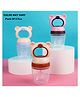 Baby Miniature Silicone Food Fruit Nibbler Bear with Extra Mesh Soft Pacifier Feeder Teether for Infant Baby Elegant BPA Free-Pack of 2- Color May Vary