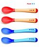 Baby Miniature Temperature Sensing Spoon Pack of 4 - Blue Red
