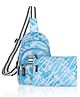 Echo Boomers Cross body sling bag, shoulder and chest bag Combo with pouch For Women & Men (Blue, White)