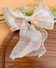 Radhya accessories Bow Applique Detailed Polka Dots Designed Hair Clip - Peach