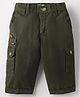 Noddy Cotton Lycra Solid Pocket Detailed Jamaican Shorts - Green