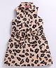 M'andy Cotton Blend Sleeveless Leopard Printed Dress - Beige