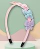 Asthetika Sequin Embellished Butterfly Designed Hair Band - Pink & Blue