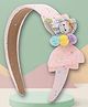 Asthetika Bow Applique Detailed Unicorn Designed Sequins Embellished Hair Band - Pink