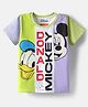Babyhug Disney Single Jersey Knit Half Sleeves Cut & Sew T-Shirt with Mickey & Friends Graphics - Multicolor