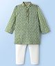 Ridokidz Full Sleeves Abstract Printed Kurta Pyjama - Parrot Green