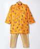 Ridokidz Full Sleeves Triangle Embroidered Kurta Pyjama - Orange