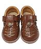 yoyo Glossy Design  Velcro Closure Formal Shoes - Tan