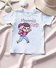 KNITROOT Cotton Lycra Mothers Day Theme Half Sleeves Mummas Girl Text Printed Tee - White