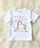 KNITROOT Cotton Lycra Mothers Day Theme Half Sleeves Aint No Mommy Like The One I Got Text Printed Tee - White