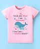 KNITROOT Cotton Lycra Mothers Day Theme Half Sleeves Great Job Mom I Am Awesome Text Printed Tee - Pink