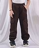 NEUDIS Cotton Solid Cargo Pants - Coffee