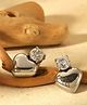 Teulrip Sweet Diamond Heart Small Studs Earrings - Silver