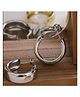 Teulrip Fashion Simple Hoop Earrings - Silver