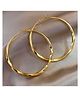 Teulrip Big Circle Chunky Golden Hoop Earrings -Golden