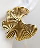 Teulrip Double Leaf Stud Earrings - Golden