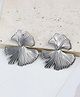 Teulrip Leaf Flower Earrings - Silver