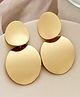 Teulrip Simple & Retro Round Earrings - Golden