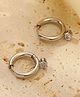 Teulrip Small Diamonds- Titanium Steel Hoop Earrings - Silver