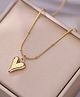 TEULRIP Heart Pendant Stainless Steel Necklace - Golden