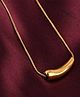 TEULRIP Stainless Steel Small Eggplant Pendant Necklace - Golden