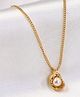 TEULRIP Dainty with Irregular Pearl Pendant Necklace - Golden