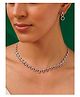 Abdesigns Sophisticated Silver Plated American Diamond Necklace -100g