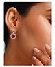 Abdesigns Elegant Silver Plated American Diamond Drop Earrings -25g
