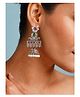 Abdesigns Elegant German Silver Plated Pearl Drop Earrings -50g