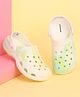 Pine Kids Back Strap Closure Printed Clogs - Light Green (Color Blast May Vary)