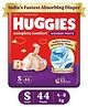 Huggies Complete Comfort Wonder Pants, India's Fastest Absorbing Diaper | S Size, 44 Diapers