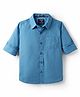 Noddy Full Sleeves Abstract Printed Shirt - Turquoise Blue