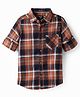 Noddy Full Sleeves Checked Shirt - Orange