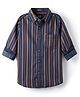 Noddy Full Sleeves Striped Shirt  - Rust
