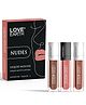 Love Earth Liquid Mousse Matte Lipstick Nudes - Pack of 3